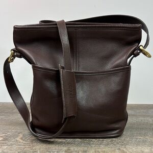 ✨ Vintage Coach Brown Leather Bucket Shoulder Bag | USA Made | Style 4158